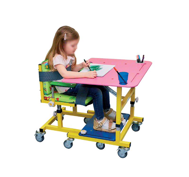 Desk with torso fixation elements SP-03